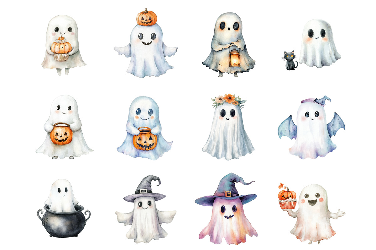 Cute Ghost Halloween, an Illustration by Design Market (Photo 3 of 3)