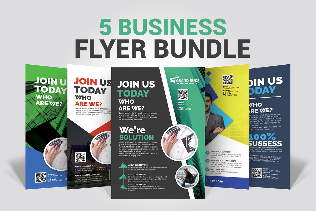 Business Flyer Bundles, a Flyer Template by Design Up (Photo 1 of 6)