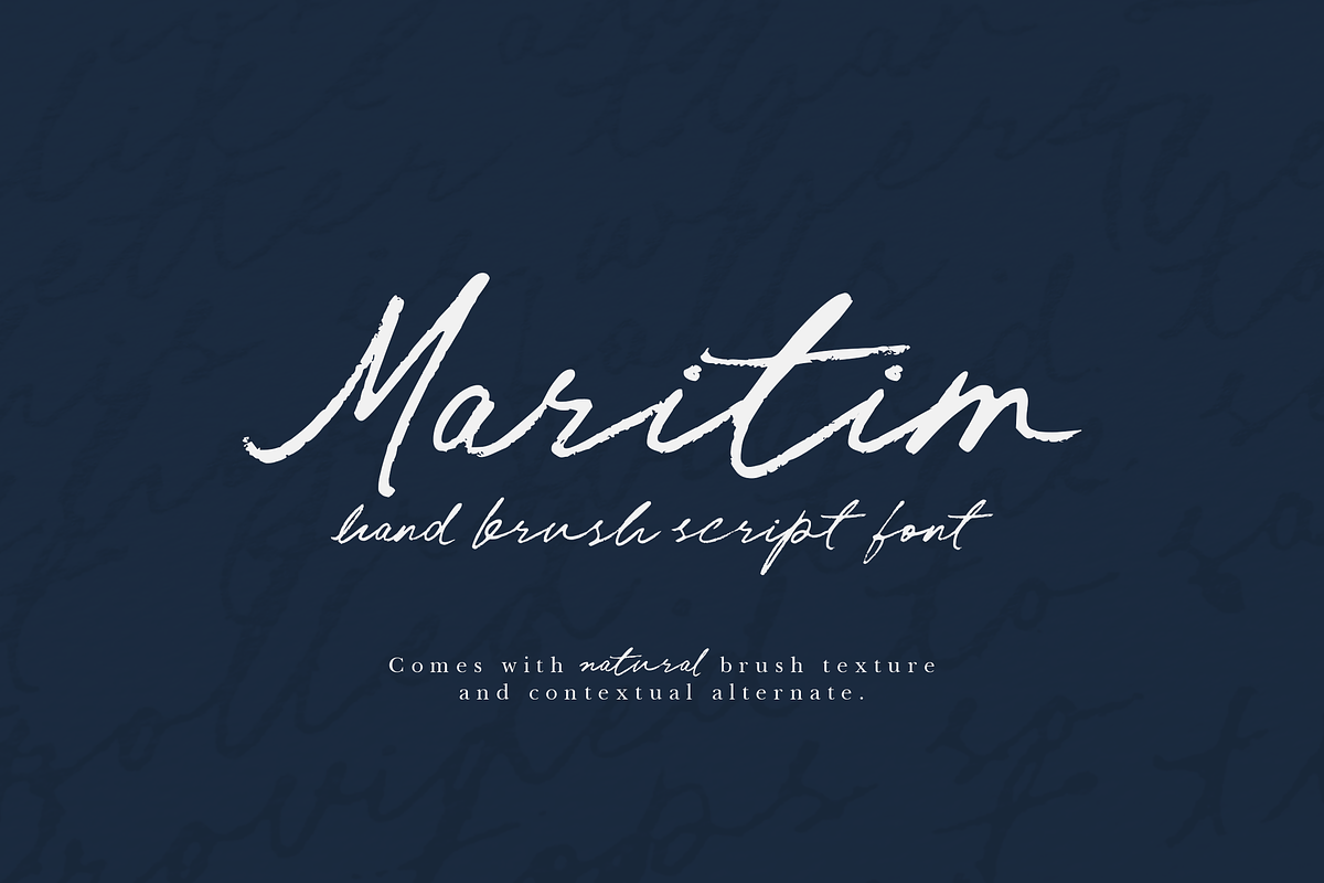 Maritim | Brush Script, a Handwritten Font by Letteratom (Photo 1 of 10)