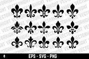 Fleur-de-lis icons., an Object Illustration by Vectorhight (Thumbnail 3 of 4)