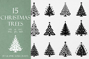 Christmas Tree Silhouette SVG, an Object Graphic by Graphic Soul (Thumbnail 1 of 4)
