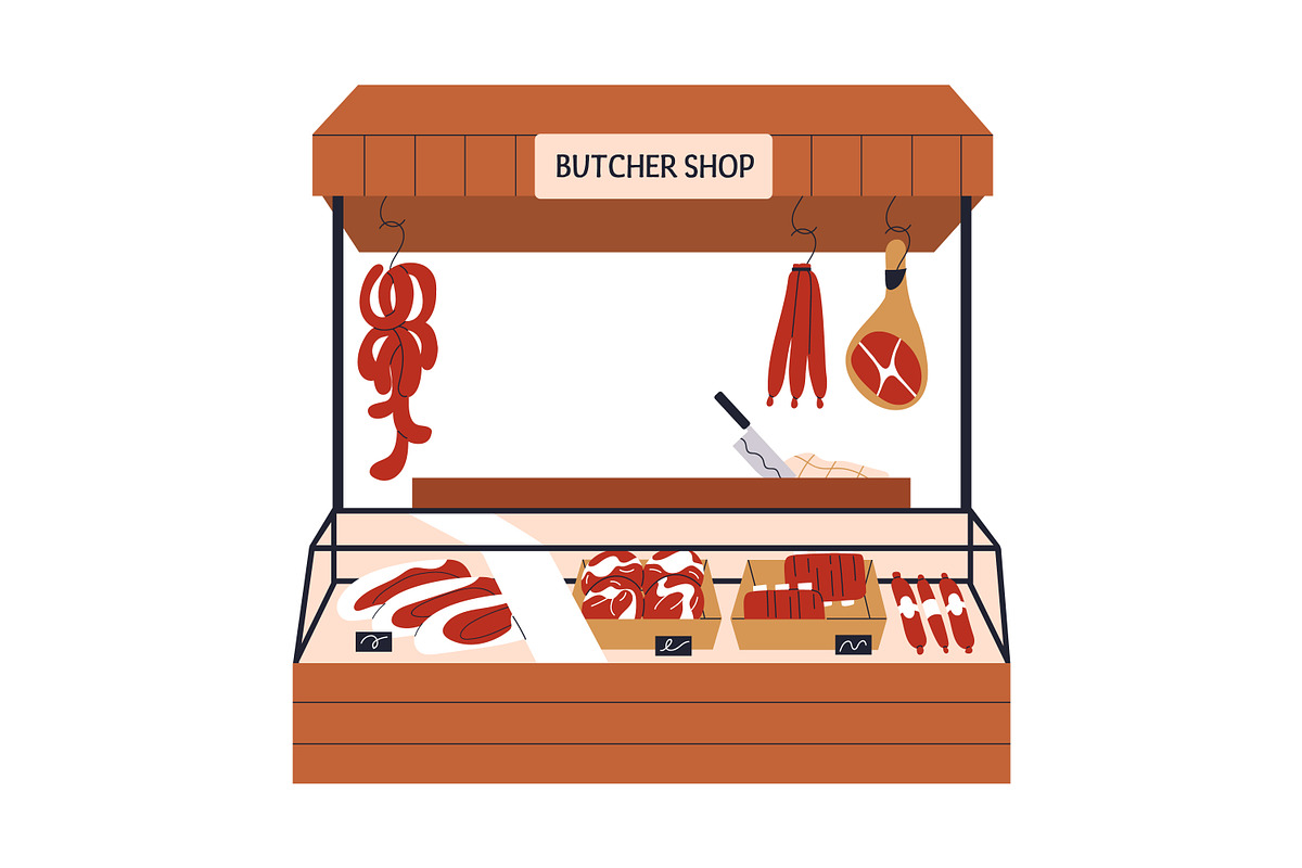 Farmers market stalls with food set, a Food Illustration by Good Studio (Photo 4 of 7)