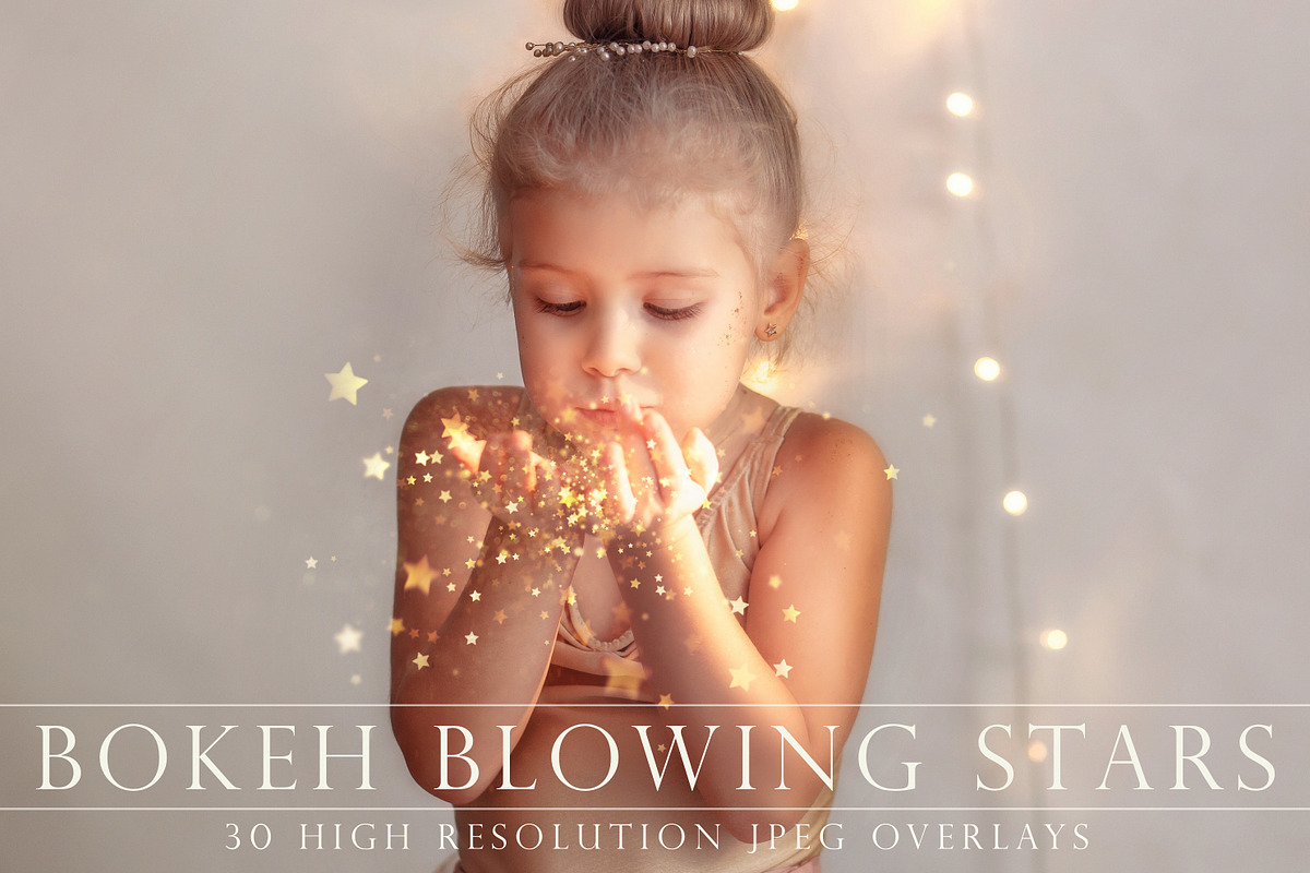 Blowing bokeh stars overlays, an Object Graphic by Paper Farms (Photo 1 of 6)