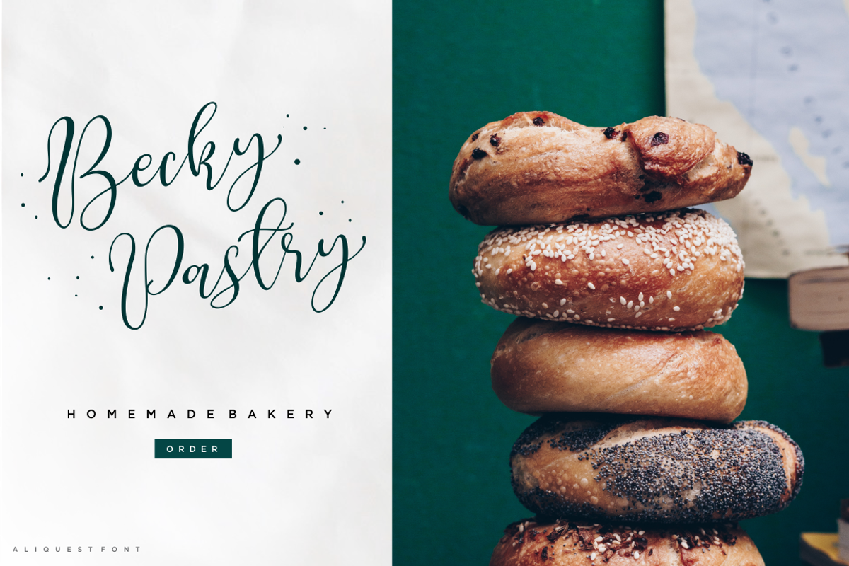 Aliquest Script Font preview 3