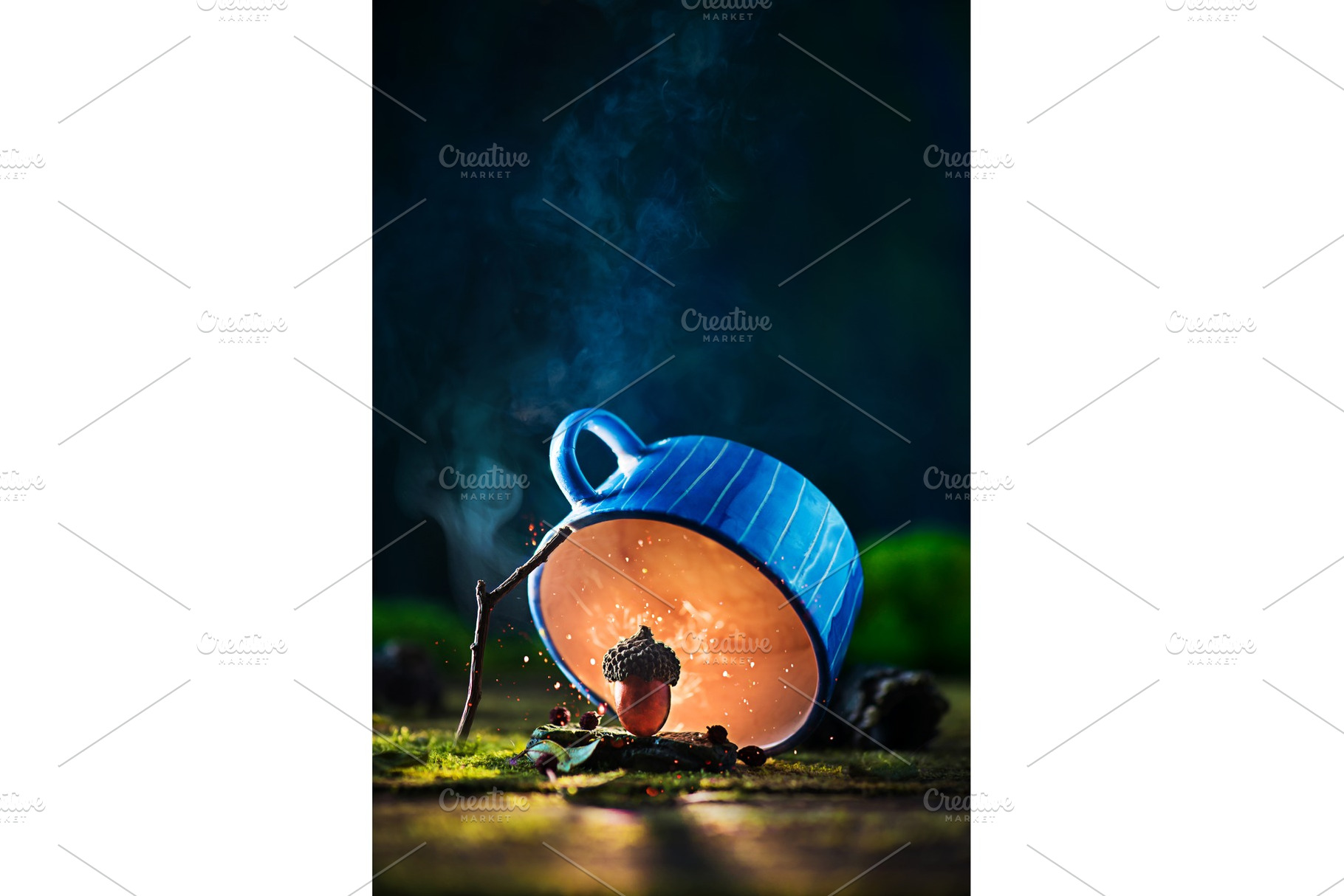 Golden acorn under a DIY trap, a Food & Drink Photo by dinabelenko