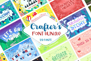 Sale! Crafter's Huge Font Bundle