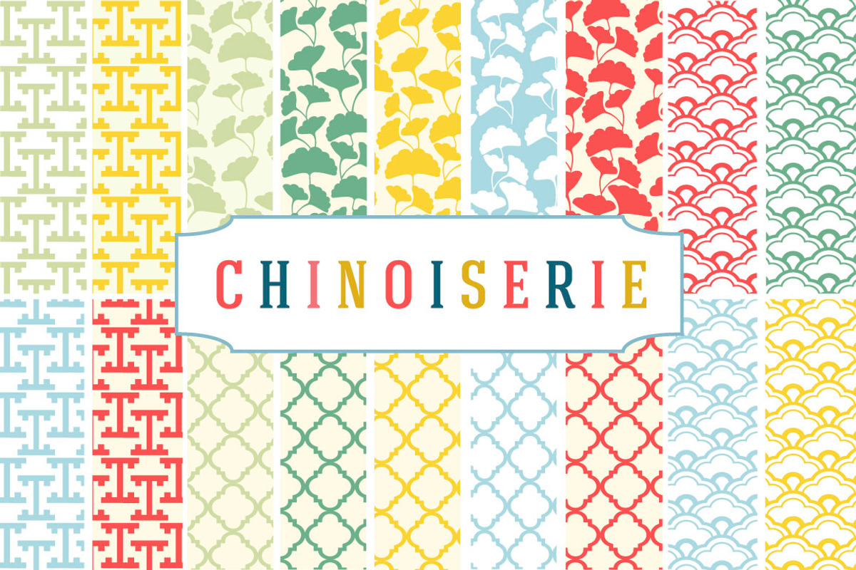 Chinoiserie Patterns Frames Labels, a Pattern Graphic by Clover & Lilly (Photo 4 of 6)