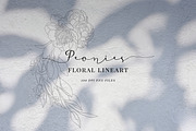 Floral line art in black, Peony, an Illustration by Personal Epiphany (Thumbnail 1 of 5)
