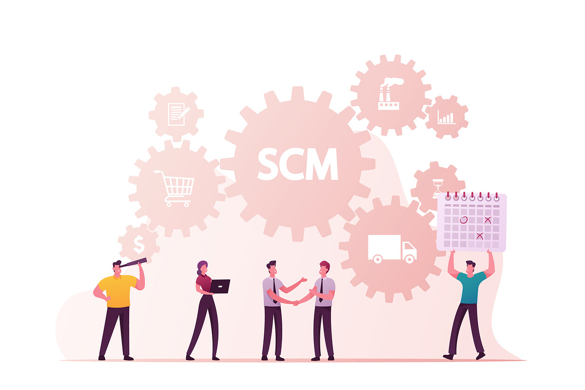 SCM, Supply Chain Management Concept, a Transportation Illustration by Double Bubble
