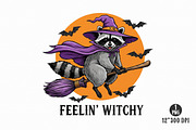 Vintage Halloween Raccoon PNG Bundle, an Illustration by Dream Creation (Thumbnail 7 of 16)