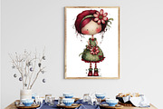 Quirky Daisy Girl Clip Art, an Illustration by designcity5 (Thumbnail 3 of 5)