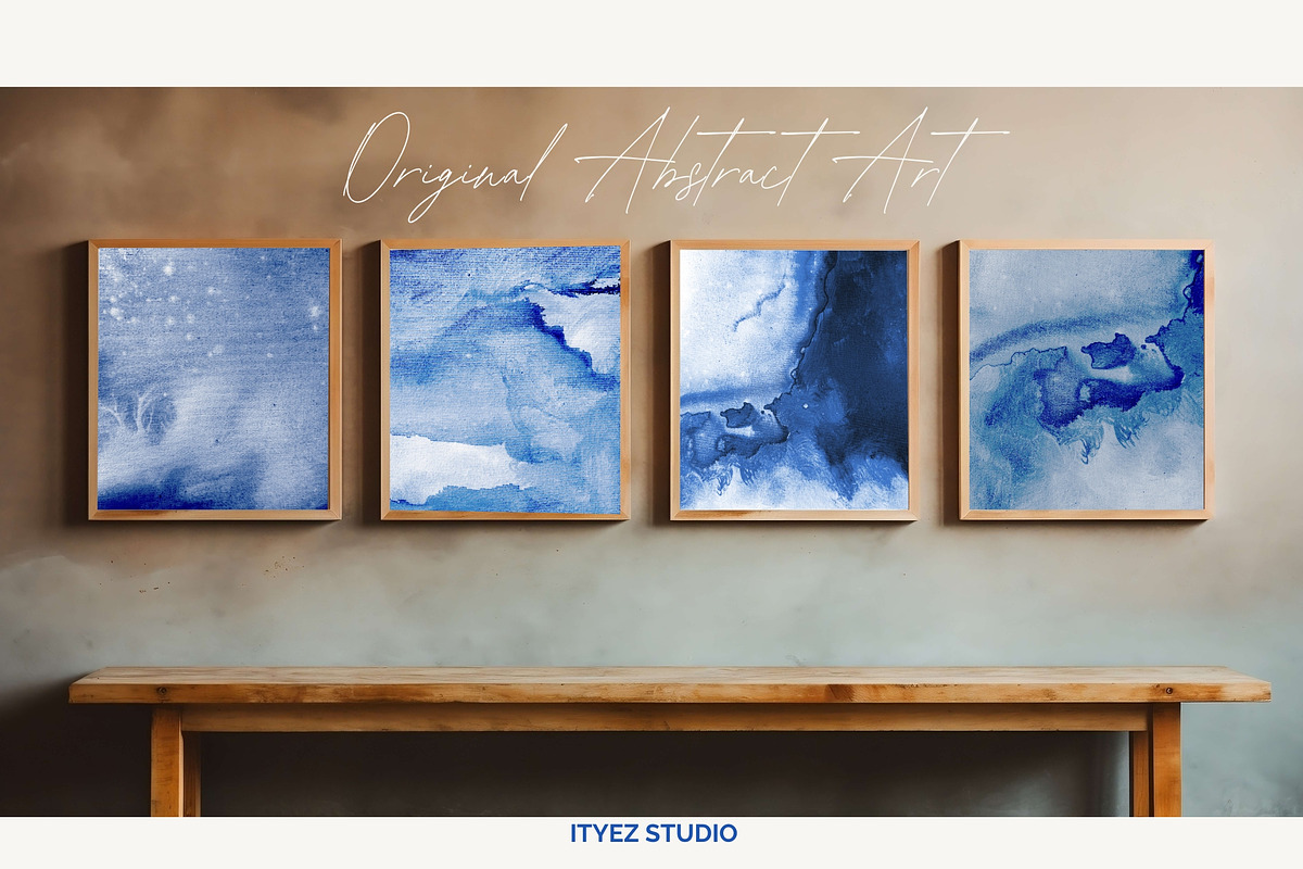 Blue Abstract Modern Artwork, a Texture Illustration by Ityez Studio (Photo 6 of 12)