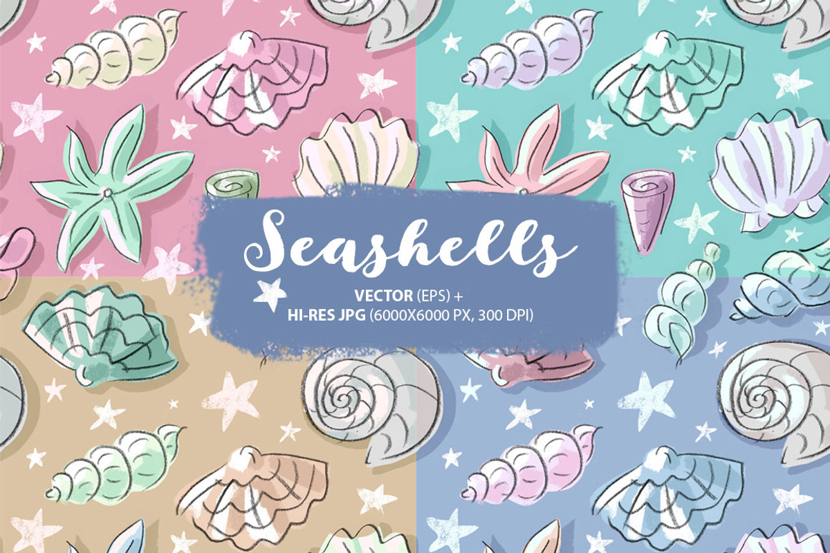 Vector seamless patterns, a Pattern Graphic by Melniklenart (Photo 1 of 10)