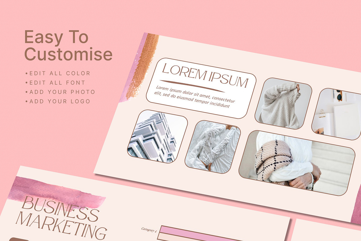 Brush Pink Powerpoint Template, a Presentation Template by SKY CREATION (Photo 2 of 6)