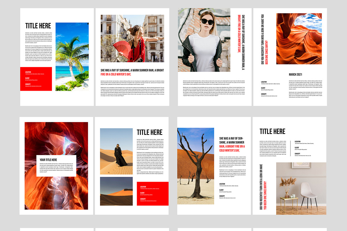 E-book Template Layout Design