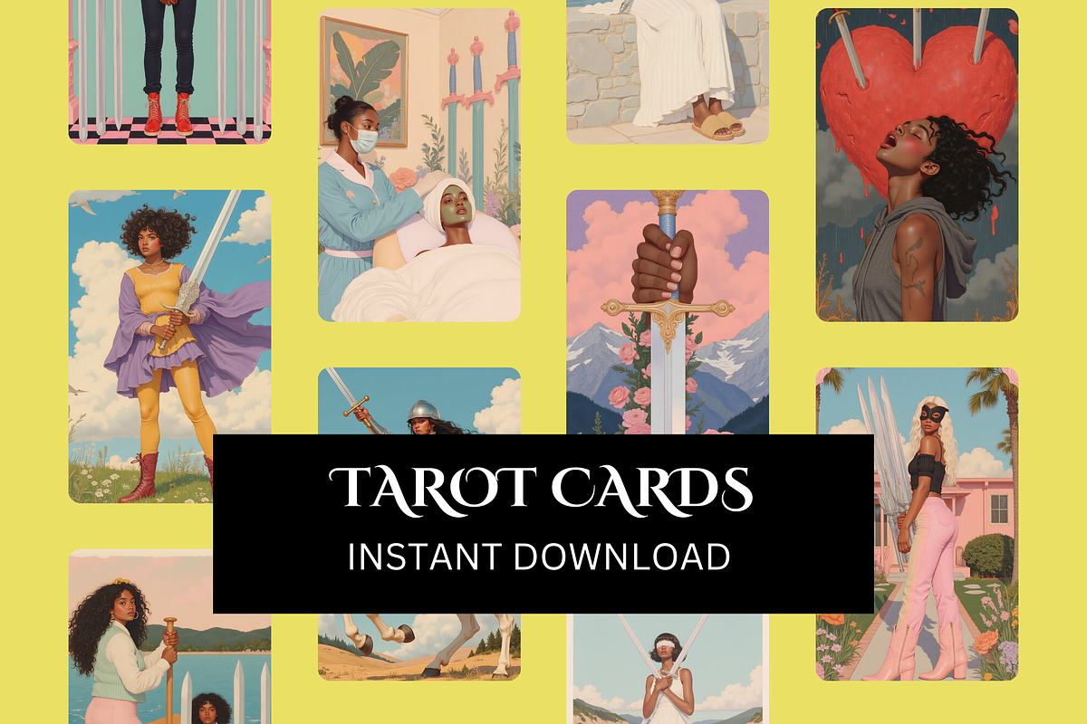 Melanin Magic Tarot Deck, an Advertising Mockup by Jakayla Digital Co (Photo 3 of 9)
