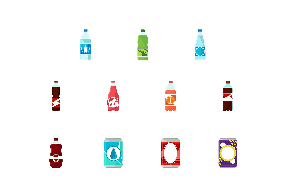 Beverages Illustration Set, a Food Illustration by studiogstock (Photo 2 of 3)