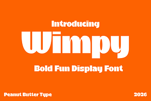 Wimpy Bold Fun Display Font