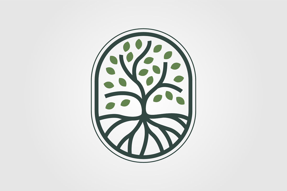 abstract tree minimal logo emblem, a Branding & Logo Template by lawoel