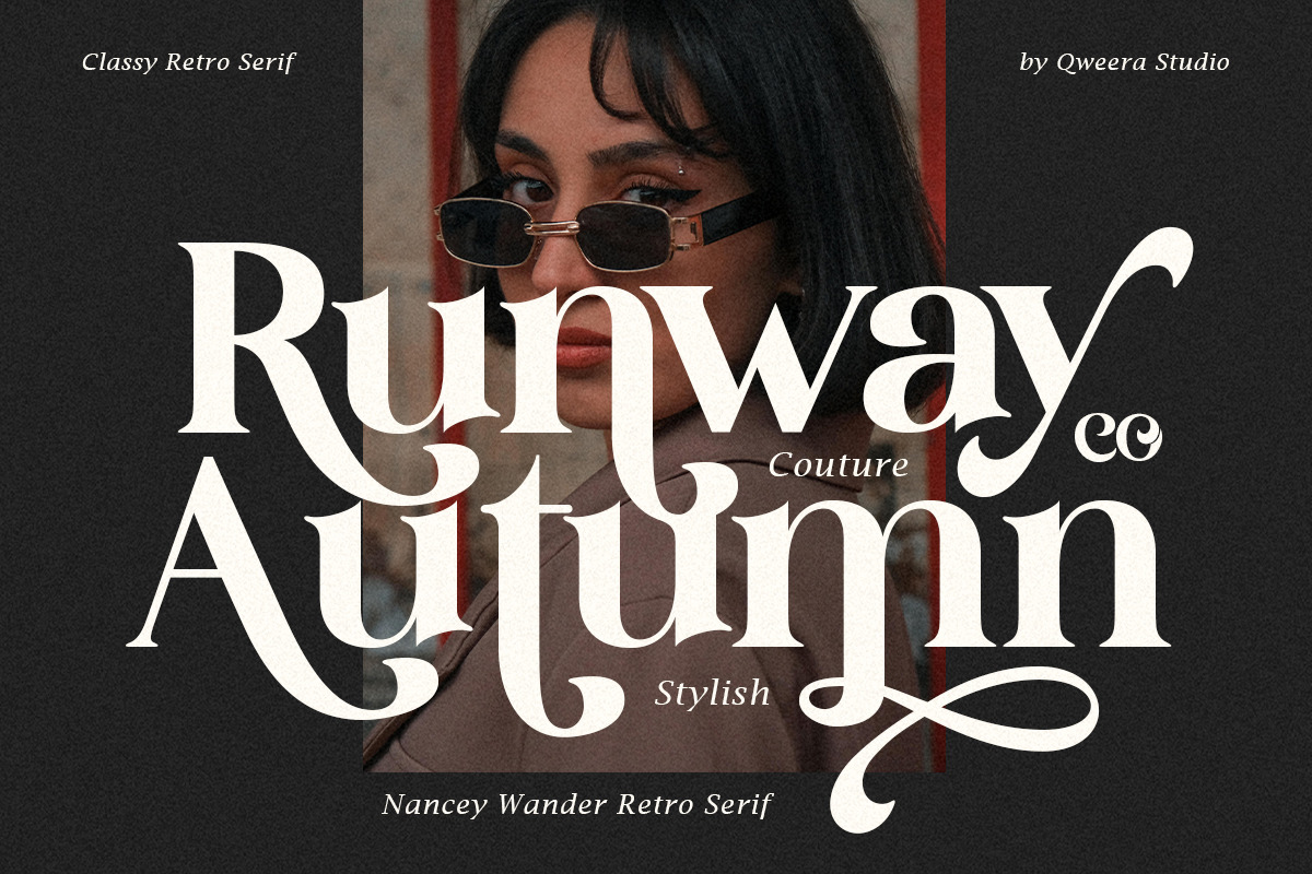 Nancey Wander - Classy Retro, a Serif Font by Qweera Studio (Photo 2 of 10)