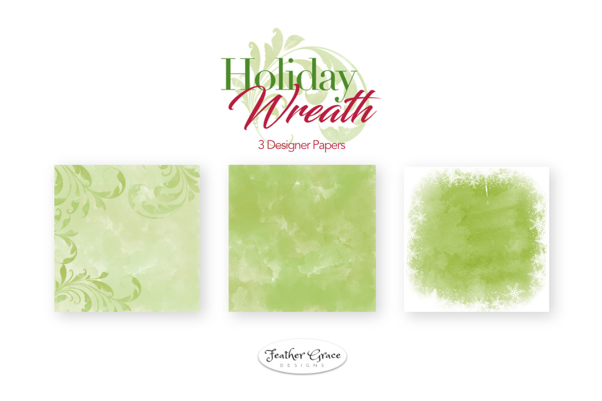 Watercolor Flowers-Christmas Wreath, an Illustration by Feather Grace Designs (Photo 4 of 6)