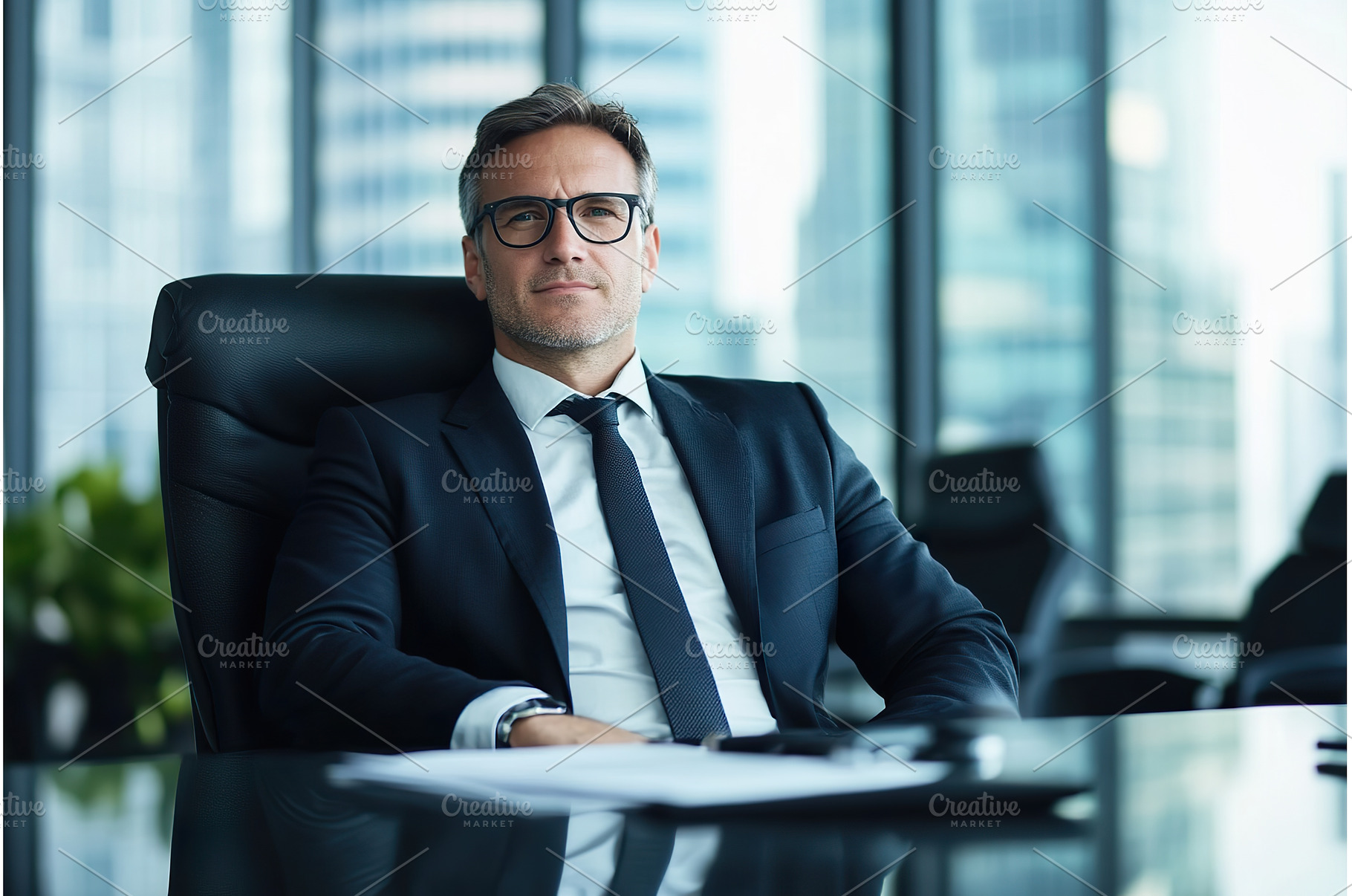 Serious Businessman in Suit and, a Person Photo by Lermont51