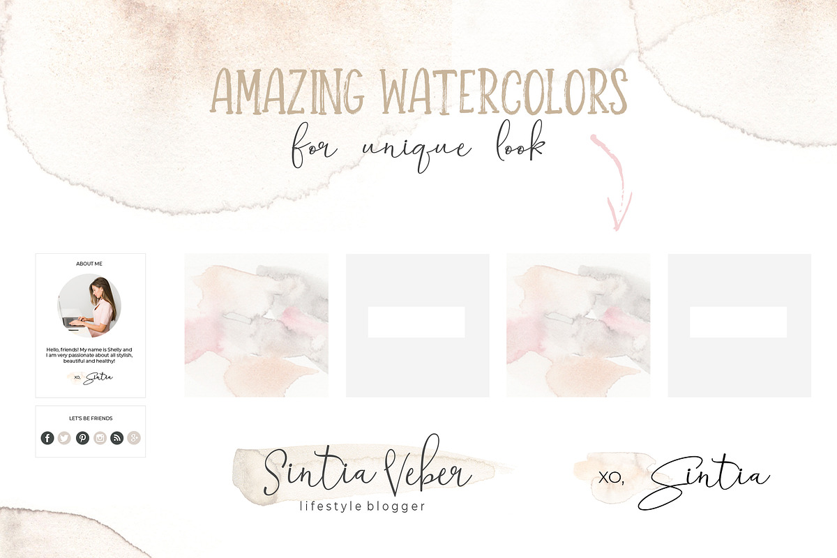 SALE! Web Design Kit for Bloggers, a Templates & Theme by SwitzerShop (Photo 19 of 19)