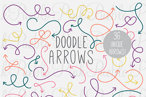 Doodle Arrows Photoshop Brushes