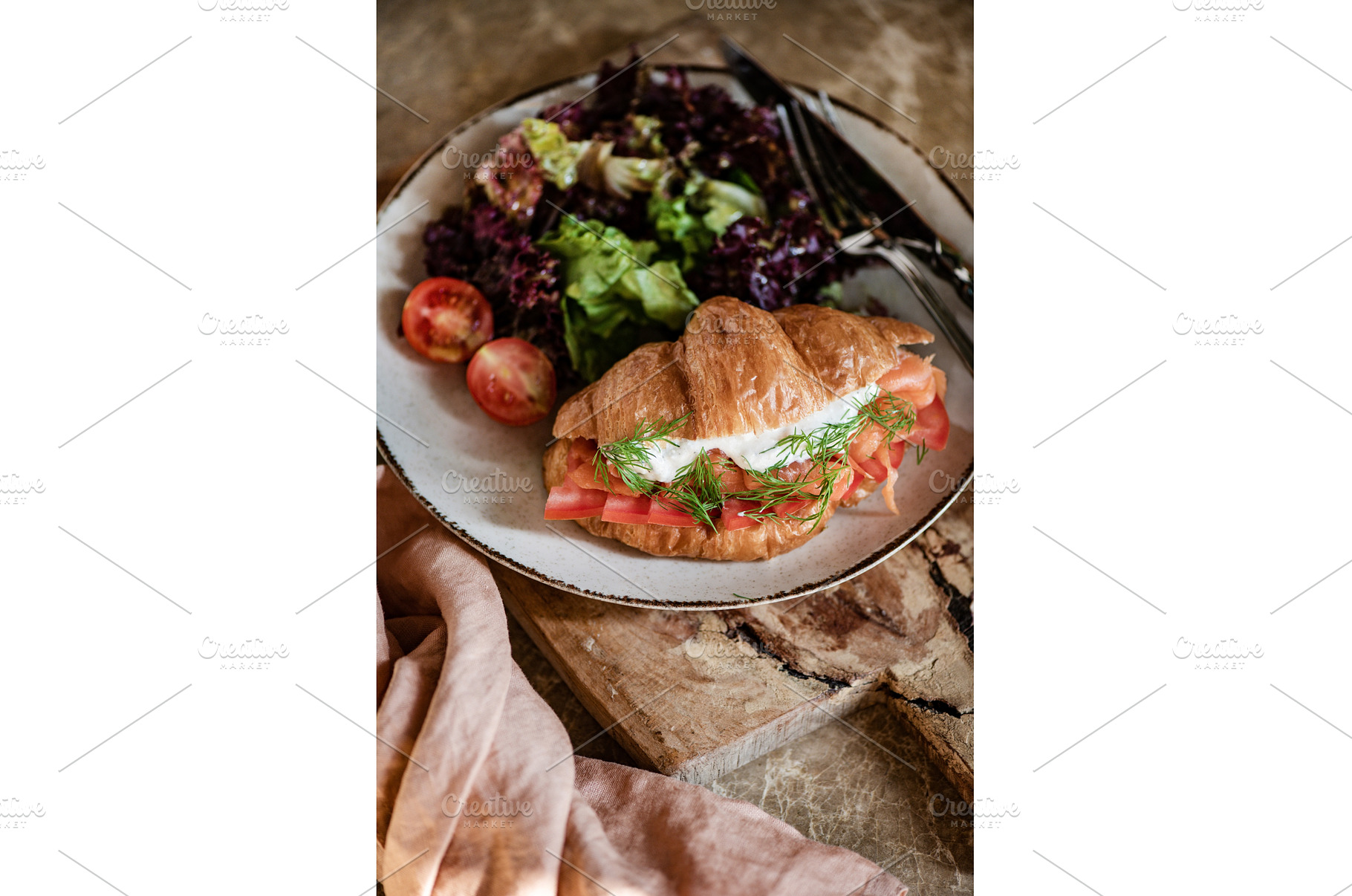 Smoked salmon, tomato and cream, a Food & Drink Photo by Foxys