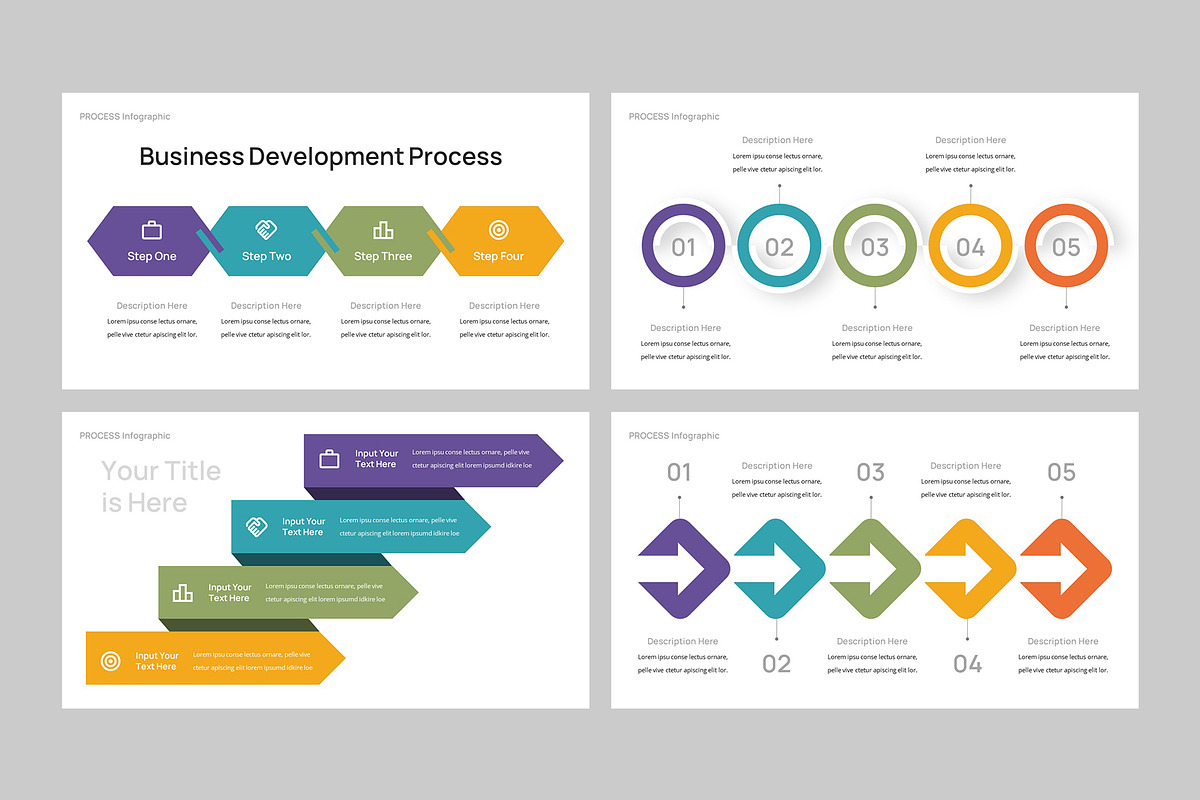 PROCESS Infographic Google Slides, a Presentation Template by rgbryand