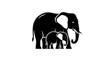 elephant family silhouette design, an Illustration by Amazin_art (Thumbnail 49 of 51)