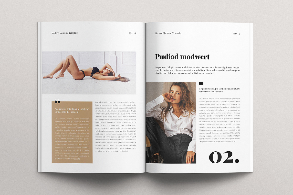 Modern Magazine Template, a Magazine Template by E-Type (Photo 4 of 7)