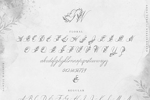 Gentle Whisper. Wedding Floral Font