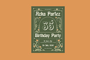 Birthday Party Invitation Elegant, a Card Template by Neermana (Thumbnail 3 of 4)