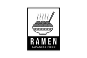 japanese ramen and noodle logo, a Food Illustration by Rizkaarishandy_shop (Thumbnail 1 of 2)