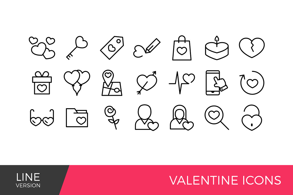 Valentine Line icons, an Icon by Woo Graphics (Photo 2 of 2)