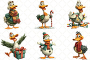 Quirky Christmas Duck Clipart, an Illustration by Black Bird Studio (Thumbnail 6 of 6)