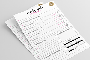 2019 Yearly Goal Planner - Printable