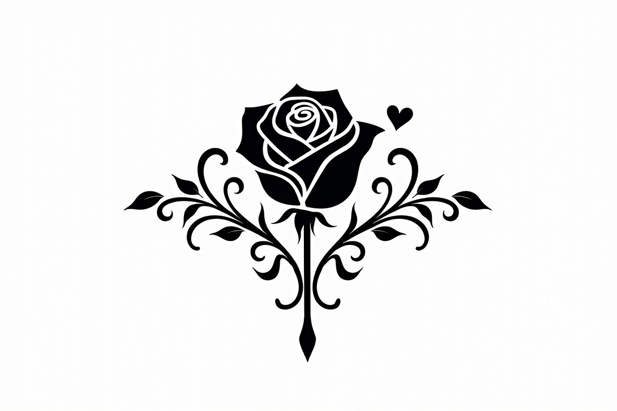 Floral Rose Silhouette Set, an Illustration by hafijul (Photo 5 of 9)