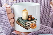 Watercolor Autumn Cozy Reading Clipa, an Illustration by Rose Art (Thumbnail 6 of 7)