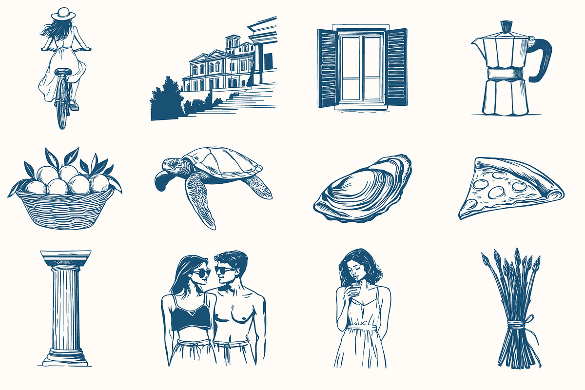 La Dolce Vita Summer Illustrations, an Object Illustration by NatalieArtShop (Photo 11 of 17)