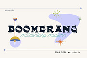 BOOMERANG Midcentury Modern Font, a Slab Serif Font by MALA HORA ARTIST STUDIO ✨ (Thumbnail 1 of 18)