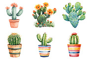 Whimsical Summer Cactus Clipart, an Illustration by designcity5 (Thumbnail 3 of 5)