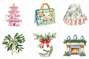 Christmas Chinoiserie Sublimation Bu, an Illustration by DreamPrint404 (Thumbnail 4 of 5)