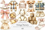 Vintage Nursery Clipart, an Illustration by Design Market (Thumbnail 1 of 5)