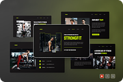 Strongfit Fitness & Gym PowerPoint, a Presentation Template by Annora Studio (Thumbnail 1 of 5)