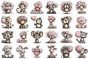Whimsical Fuzzy Cotton Candy Animals, a Seasonal Illustration by designcity5 (Thumbnail 2 of 5)