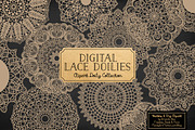 Champagne Lace Doilies Clip Art, an Illustration by Amanda Ilkov (Thumbnail 2 of 4)