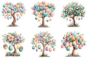 Watercolor Easter Tree Clipart, an Illustration by CraftArtStudio (Thumbnail 4 of 6)