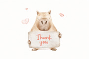 Valentine's Capybara illustration, an Illustration by Fedulova Art (Thumbnail 9 of 9)